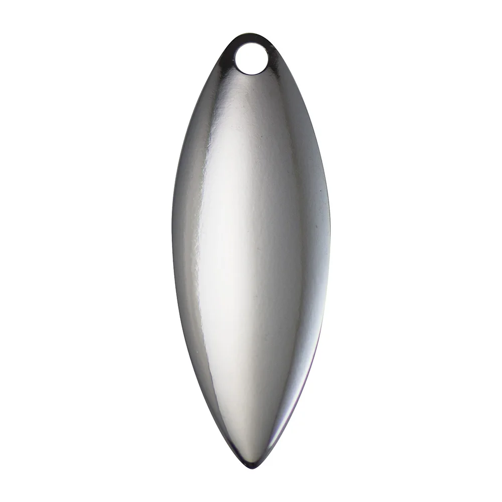 Size 3.5 13*39.5mm Nickel Steel Willow Leaf Spinner Blades Smooth