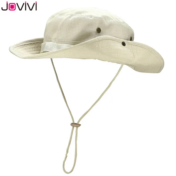Jovivi 1 шт. уличная шляпа Boonie с широкими полями, дышащие сафари рыболовные шляпы для защиты от УФ-лучей, складная Военная Кепка, пара уличных шапок - Цвет: 1x Color 2