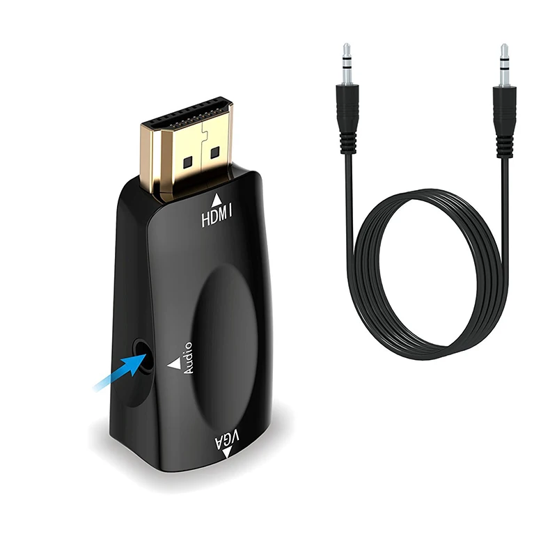 Felkin HDMI в VGA адаптер конвертер кабель с аудио кабель HDMI Мужской в VGA Женский 1080P видео конвертер для ПК ТВ коробка HD ТВ DVD