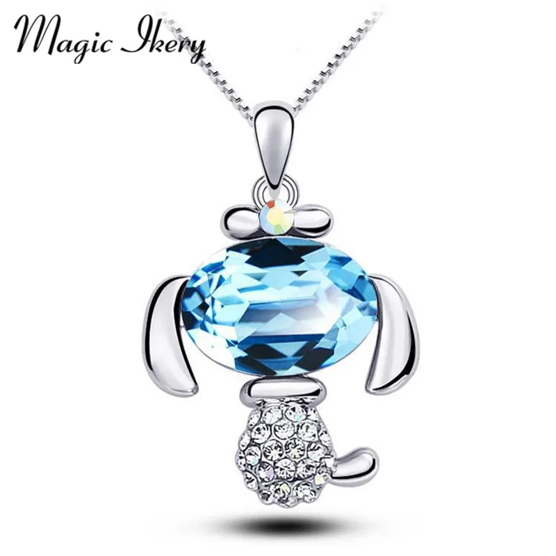 

Magic Ikery Happy Dog Animal Pendants Necklace Jewelry with Rose Gold Color Fashion Jewelry for Women MKY5696