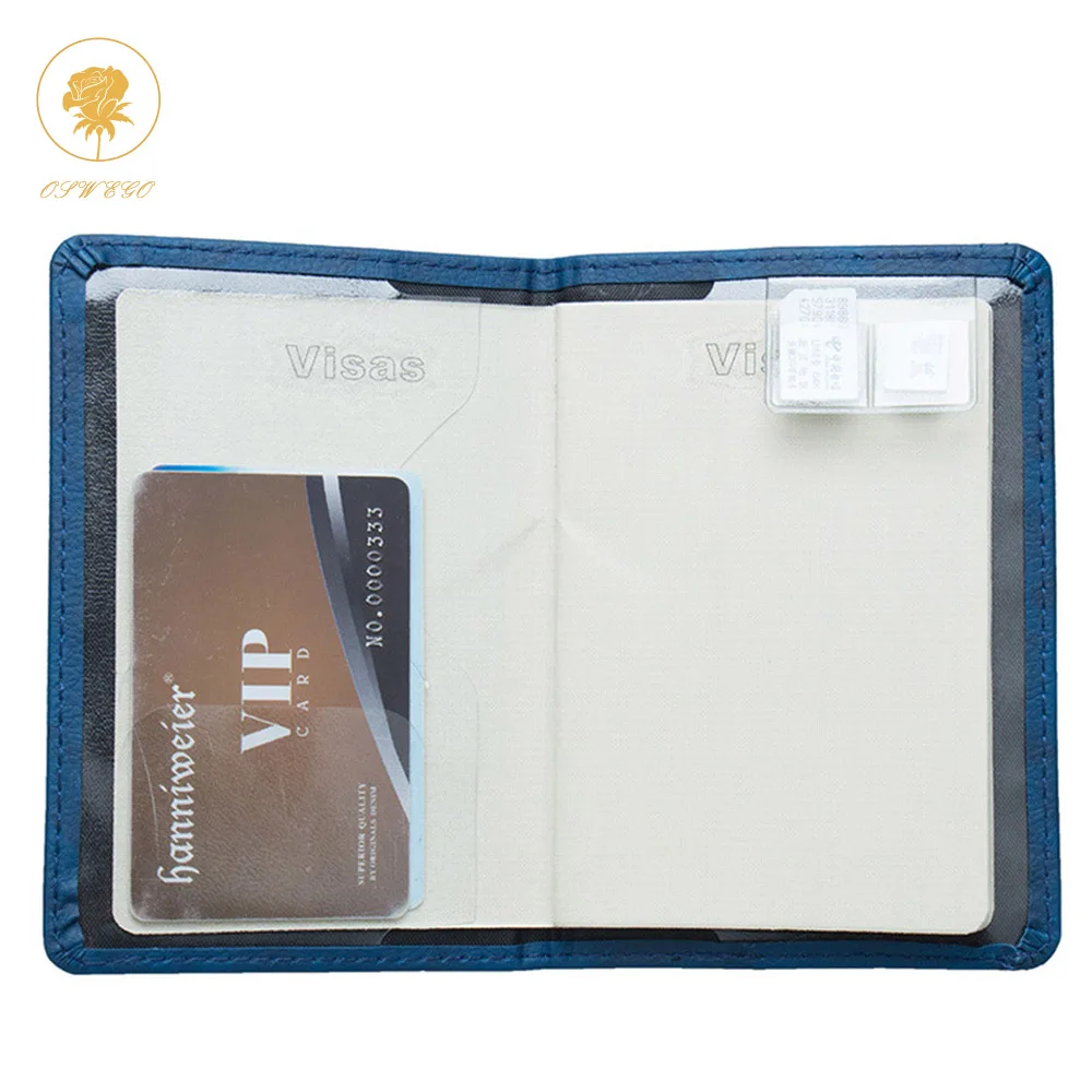 Oswego Passport Cover Russian International Standard Card Holder ID Men Passport Cover Travel Ticket Folder Card Bag