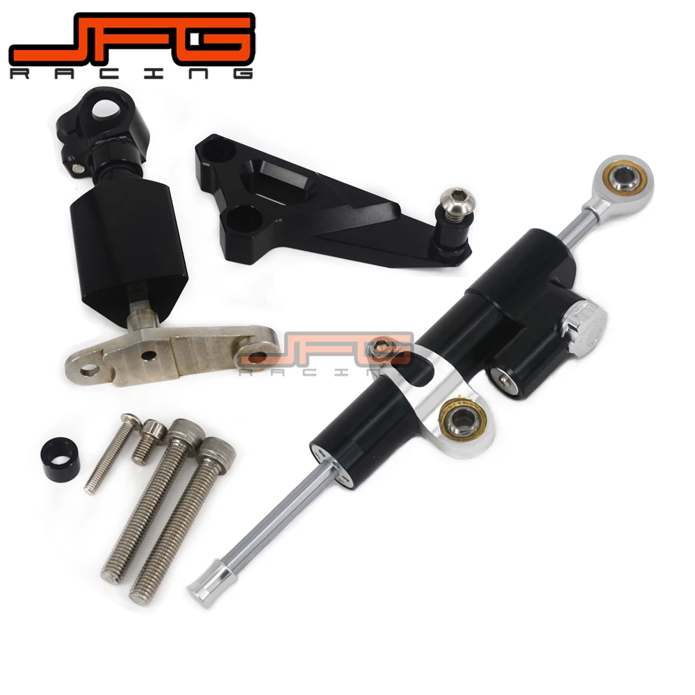 

CNC Steering Damper Stabilizer Linear Reversed Safety Control & Adapter Bracket For BMW S1000RR S1000 RR 2014 2015 14 15