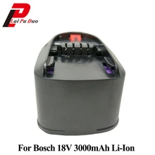 Для Bosch 18V 3000 мА/ч, литий-ионный аккумулятор Перезаряжаемые Батарея для Bosch 3.0Ah PSR 18 LI-2 2 607 336 039 2 607 336 208 Мощность 4All батареи