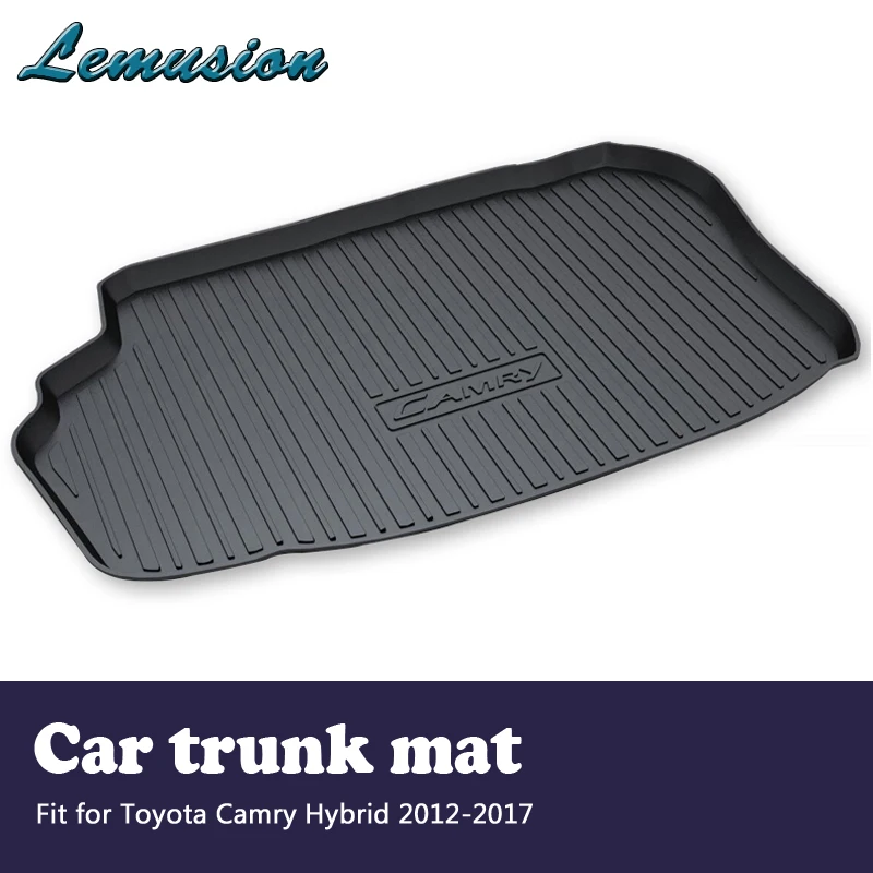 1Set Car Cargo rear trunk mat For Toyota Camry Hybrid 2012 2013 2014 2015 2016 2017 Boot Liner Tray Anti-slip Accessories |