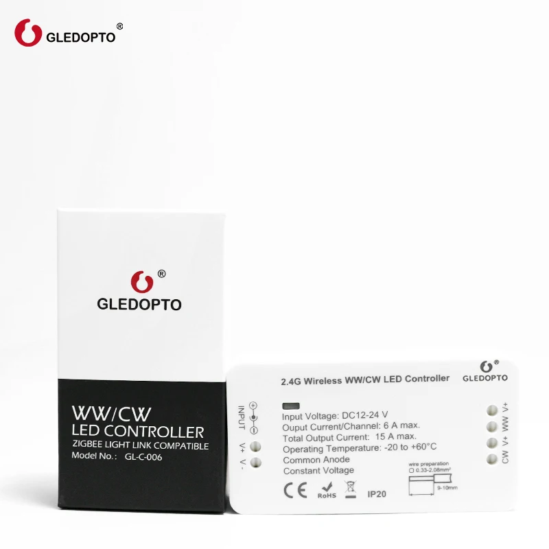 GLEDOPTO ZIGBEE мост светодиодный контроллер ww/cw лента с диммером DC12/24 V zll Стандартный