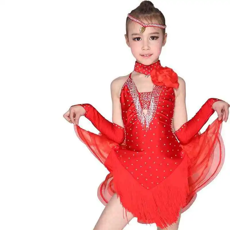 Latin Dance Dress Children Dress Salsa Dresses Dance Costumes Clothes