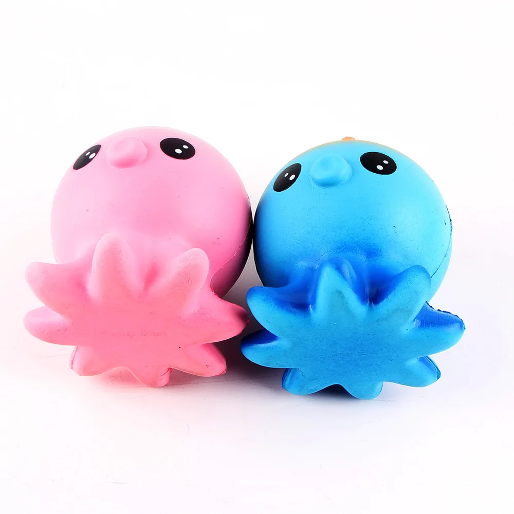 Kawaii Squishy милая улыбка игрушки осьминоги медленно восстанавливающая форму крем