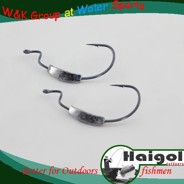 Bass fishing accessories of worm hook weighting worm hook lead hook