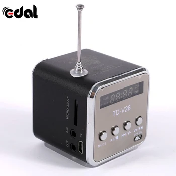 

18 EDAL Portable Micro USB Mini Stereo Super Bass Speaker Music MP3/4 FM Radio 6 Colors New
