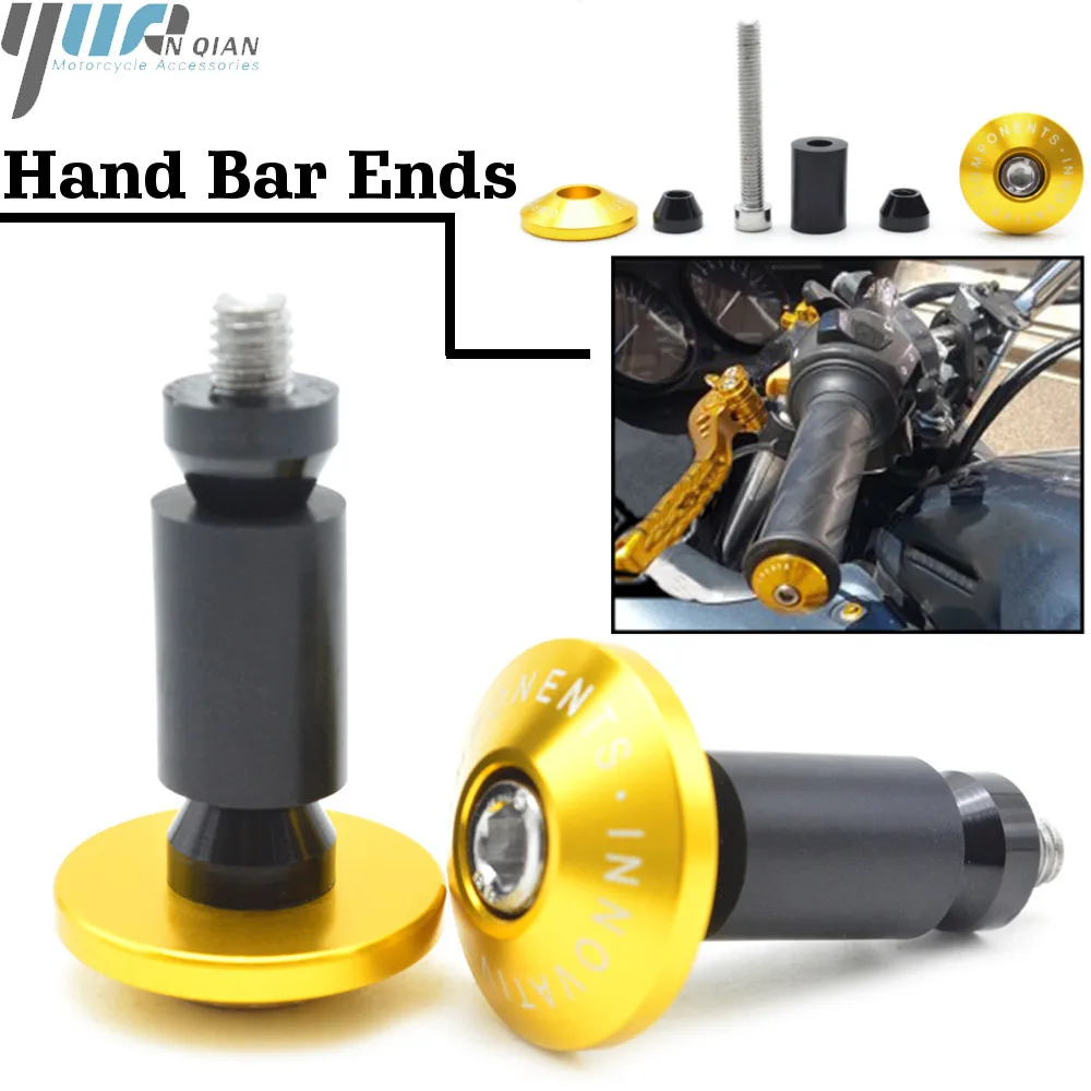 Universal Moto 7/8" Hand Bar Ends Motorcycle handle Bar Dirt Bike Bar End For yamaha yzf r1 duke 125 250 cbr1000rr cbr600rr z800