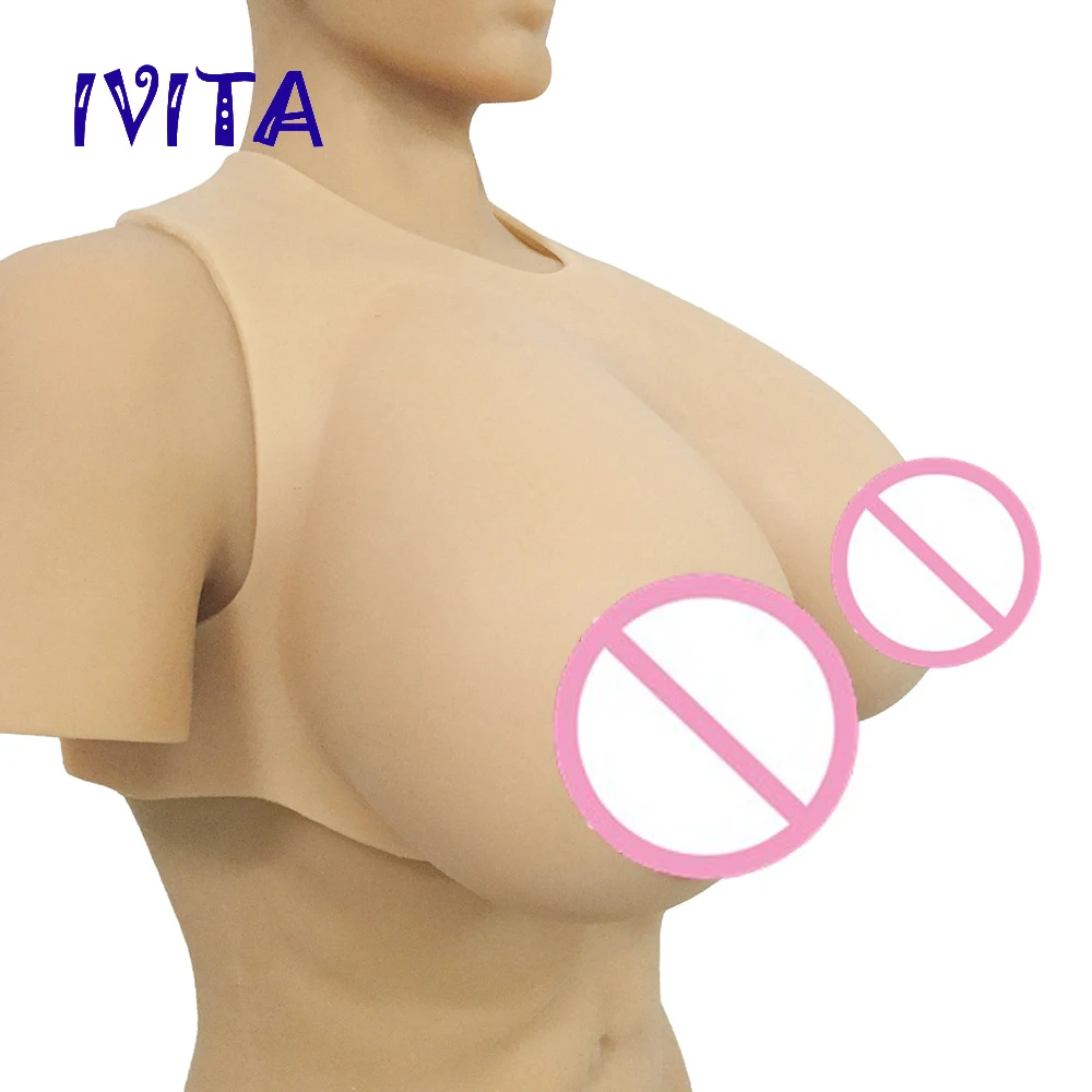 IVITA 12 кг огромный реалистичный силикон поддельные груди для мастэктомии