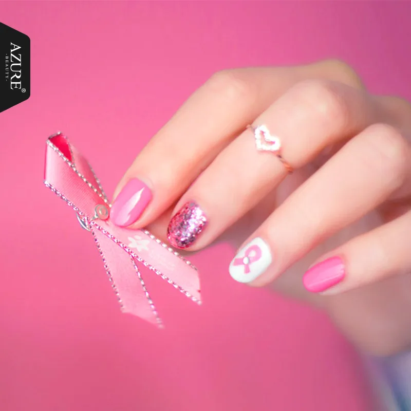 أزور 7 مللي طويلة الأمد هلام البولندية الأشعة فوق البنفسجية Led عارية اللون سلسلة جيل للأظافر البولندية الفرنسية نمط هلام مسمار ورنيش نقع قبال...