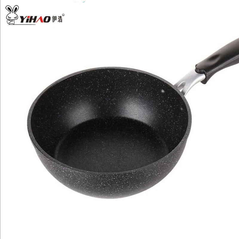 

YiHAO 20CM Maifan Stone Wok Non-stick Pan Frying Pans Soup Pot Frying Pan Multi-purpose Kitchen Pot General Use for Gas