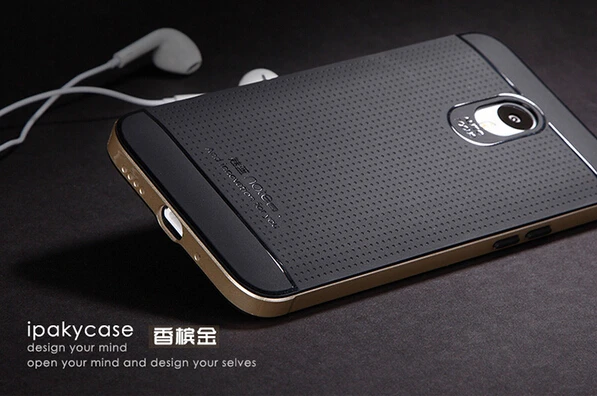 

Top quality anti-slippery and protiective case For Meizu M2 Note 5.5" Plastic Frame plus Silicone back cover only gold color