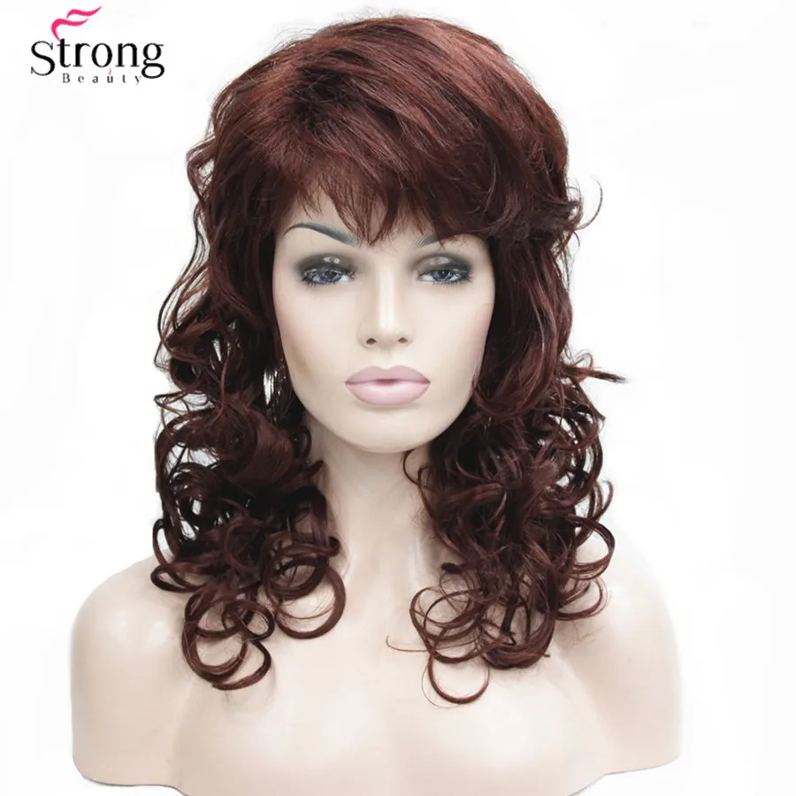 E-1560AL-AA   33A dark auburn culry wig for women (1)