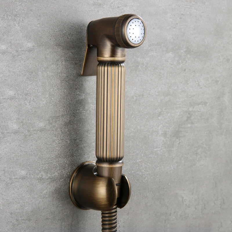 Golden Brass Toilet Hand Held Bidet Sprayer Shower Shattaf Jet kit /& Shower