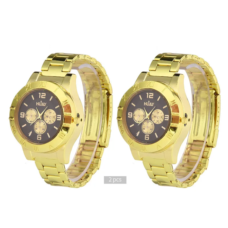 

2PCS Military Sports Men Watch Lighter USB Electronic Windproof Cigarette Lighter Top Brand Luxury Gold Steel Mens Watches 45