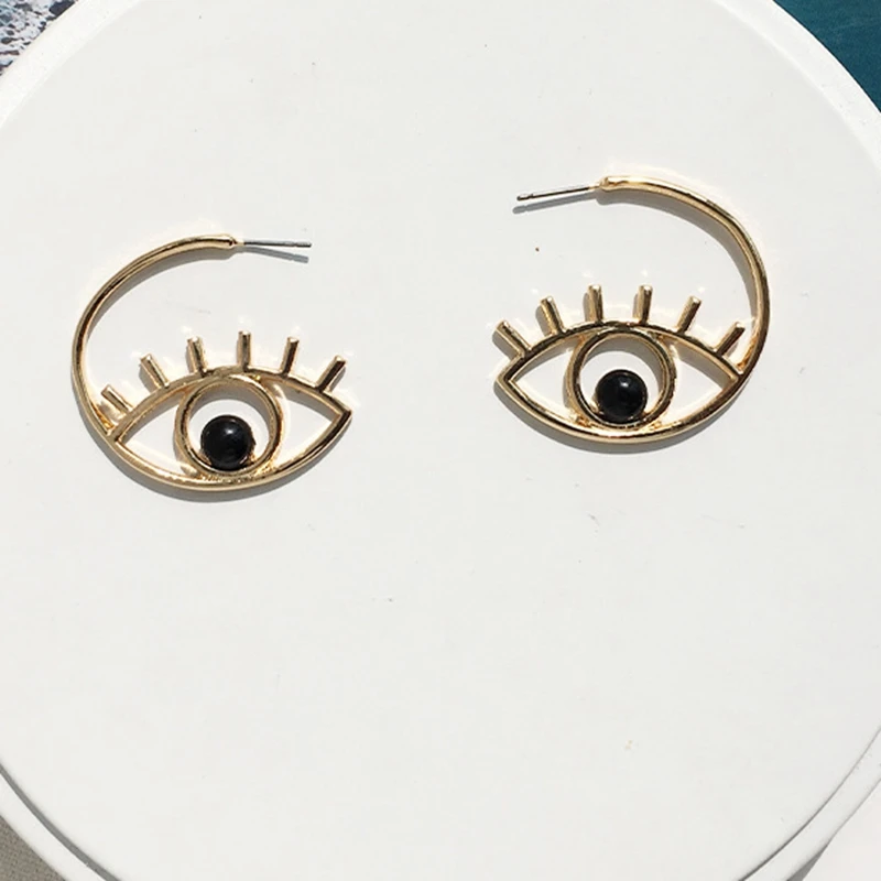 

YDGY Devil's Eye Earrings Fashion Individuality Abstract Exaggerated Ear Nails