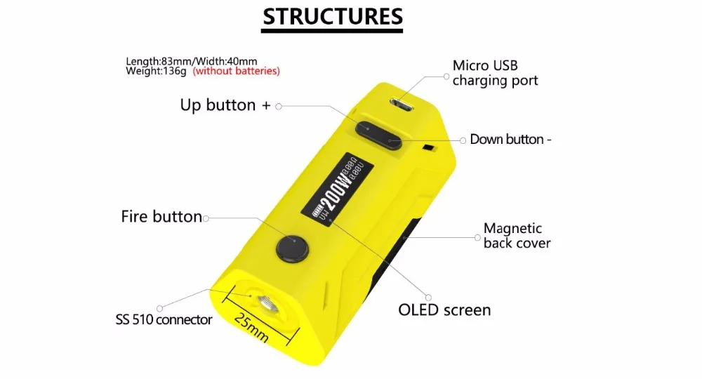 Smoant Battlestar 200w Box mod-7