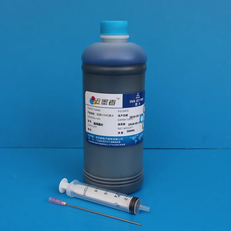 Corante para Epson para Canon para Impressora Cartucho de Impressora Kit de Recarga de Tinta Brother para Hp802 Especializada Ciano Azul Ciss Tinta 500 ml 9 Cheap Kits de recarga de tinta