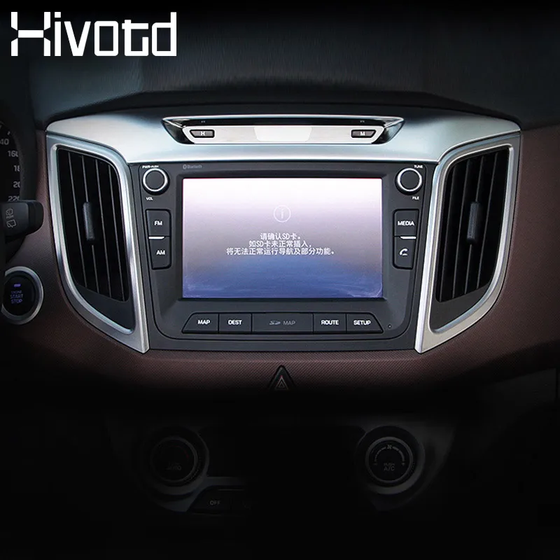 

Hivotd For hyundai creta ix25 accessories Central control trim cover chrome decoration car styling interior mouldings products