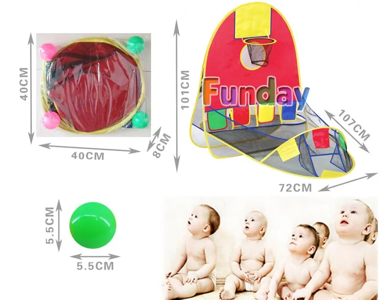 Детская игровая палатка игровой домик баскетбольная корзина палатка Спорт на открытом воздухе Лучшие Развивающие детские игрушки пляжный тент для лужайки бассейн с океанским мячом