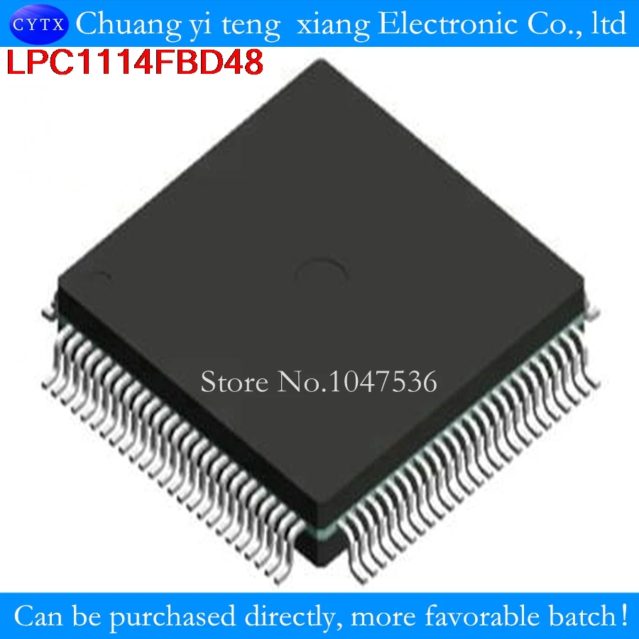 

LPC1114FBD48/302 package LQFP48 LPC1114 32-bit ARM Cortex-M0 microcontroller; up to 32 kB flash and 8 kB SRAM 1PCS