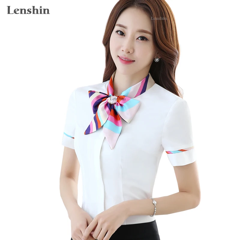 women-bow-tie-blouse-fashion-spring-short-sleeve-blusa-tops-chinese-style-female-office-ruffle-shirts-elegant-design-work-wear