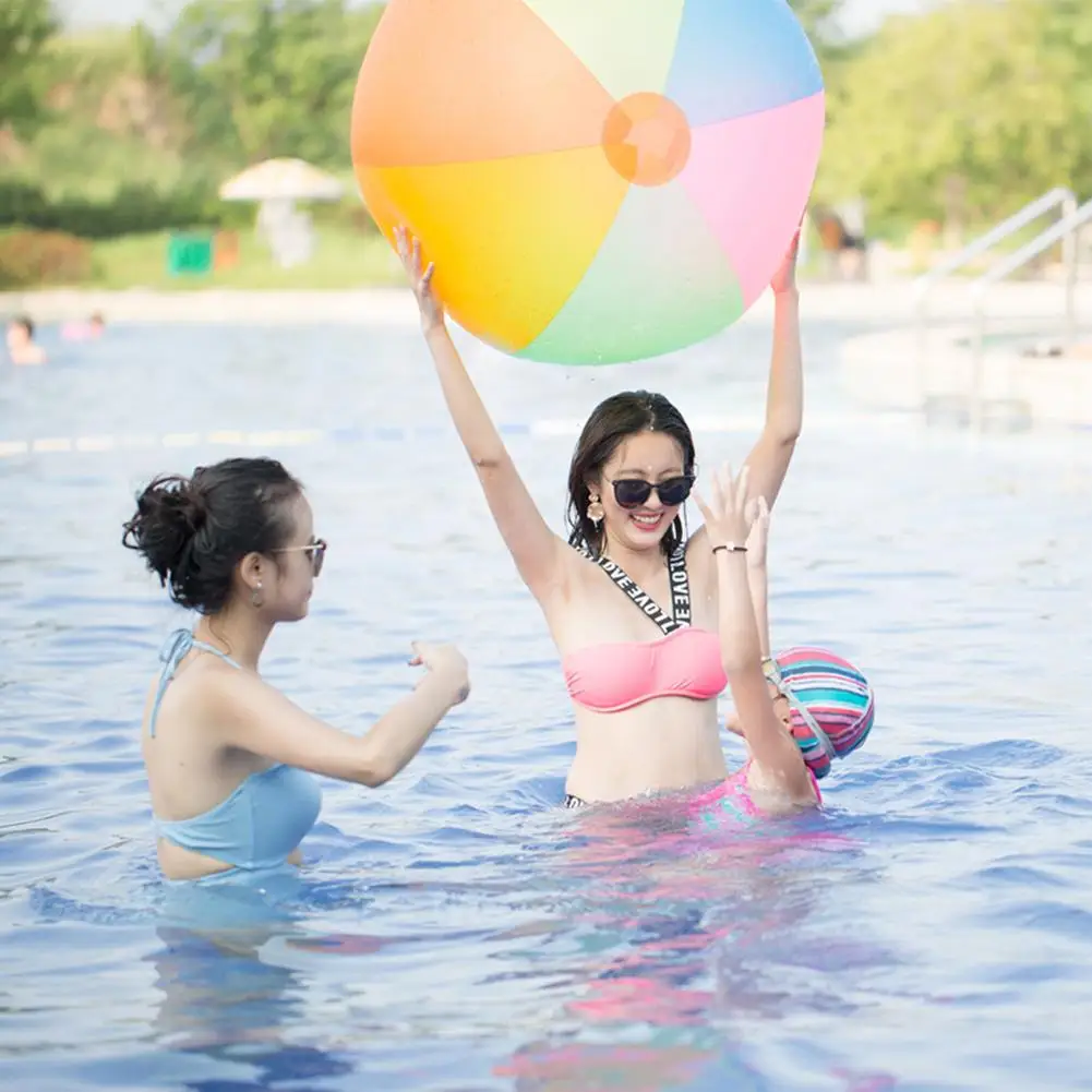 Children’s oversized color rainbow Inflatable ball Beach Ball (about 80CM in diameter after inflating) 2310 Jul 23