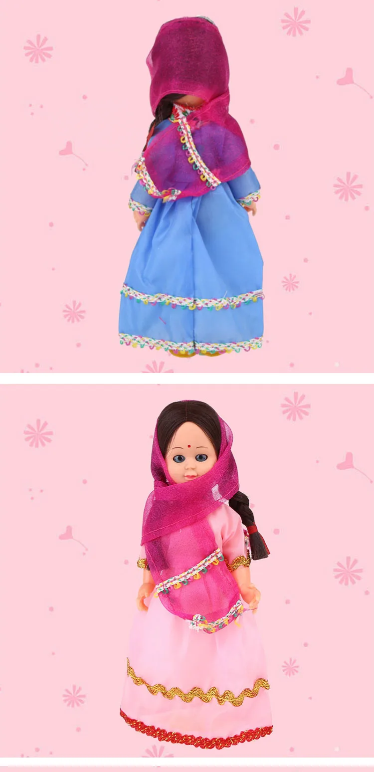 Новые Этнические куклы, индийская Женская одежда, детские Этнические куклы, популярный детский подарок, 7,5 дюймов, Мини-куклы, международные детские игрушки 1003-003