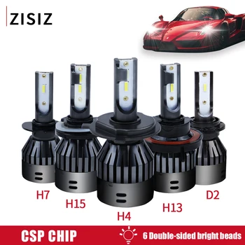 

2Pcs Car Headllight H7 H4 LED Bulb h15 9005 HB3 H13 D2 9003 9007 H13 60W 96W 6000LM 9600LM 6000k Fog Light 12V Auto Head Lamps