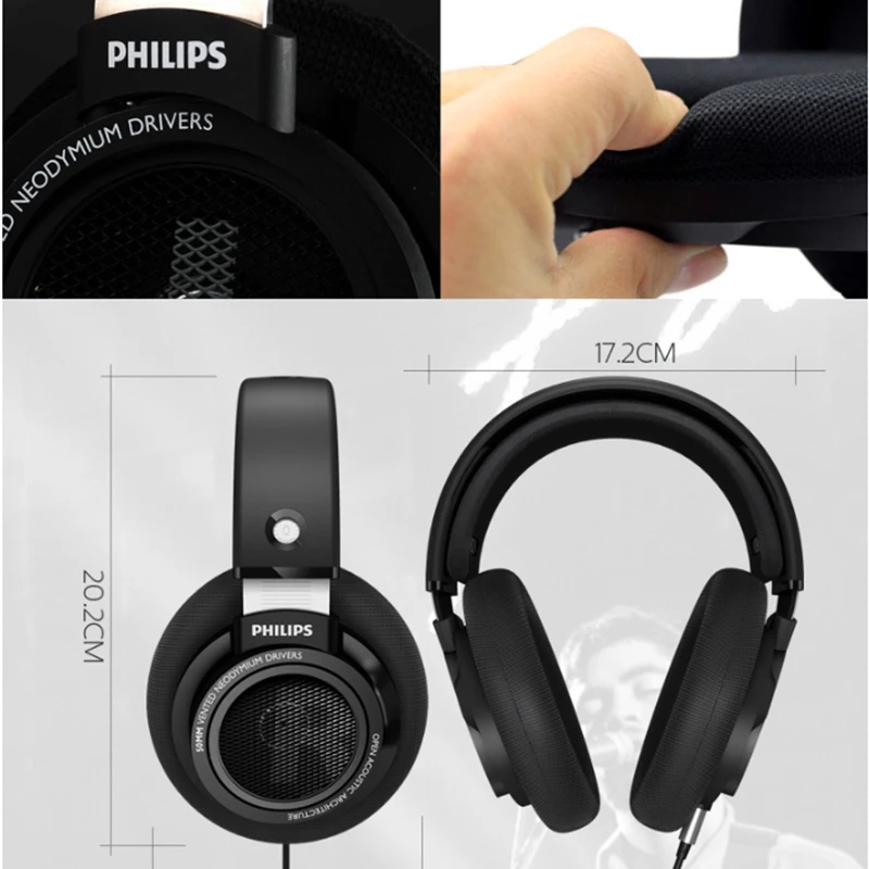 Philips SHP9500 fever HIFI наушники для компьютера с активным шумоподавлением 3 метра длинная гарнитура для Xiaomi MP3 наушники