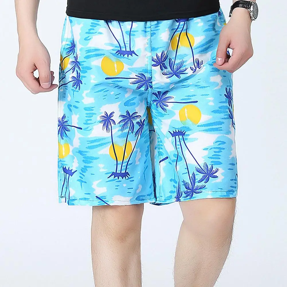 Yfashion мужские свободные повседневные шорты пляжные шорты с красочным принтом быстросохнущие пляжные шорты мужские Гавайские шорты