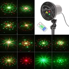 Outdoor Christmas Star Lights Laser Projector Shower 24 Patterns Motion Effect RF Remote Waterproof IP65 Garden Fairy Light
