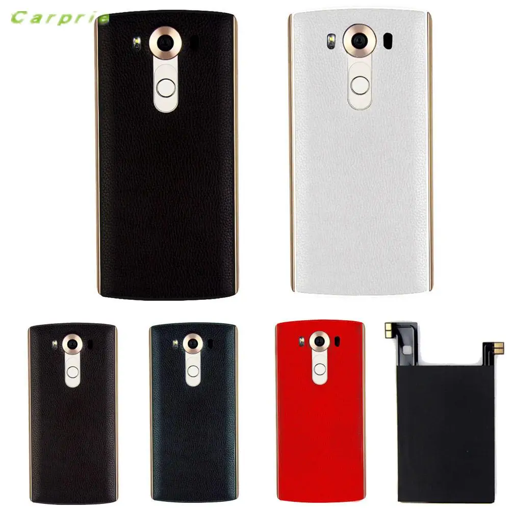 

newCARPRIE 2017 Top Fashion Qi Wireless Charger Leather Case Battery Back+Receiver Support NFC for LG V10 fast charger