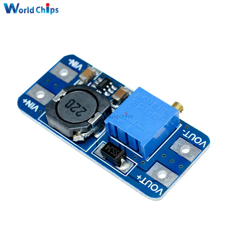 5 шт. MT3608 2A Max DC-DC Step Up усилитель конвертера Питание модуль Boost 2 V-24 V 5V 9V 12V 28V Для Arduino LM2577