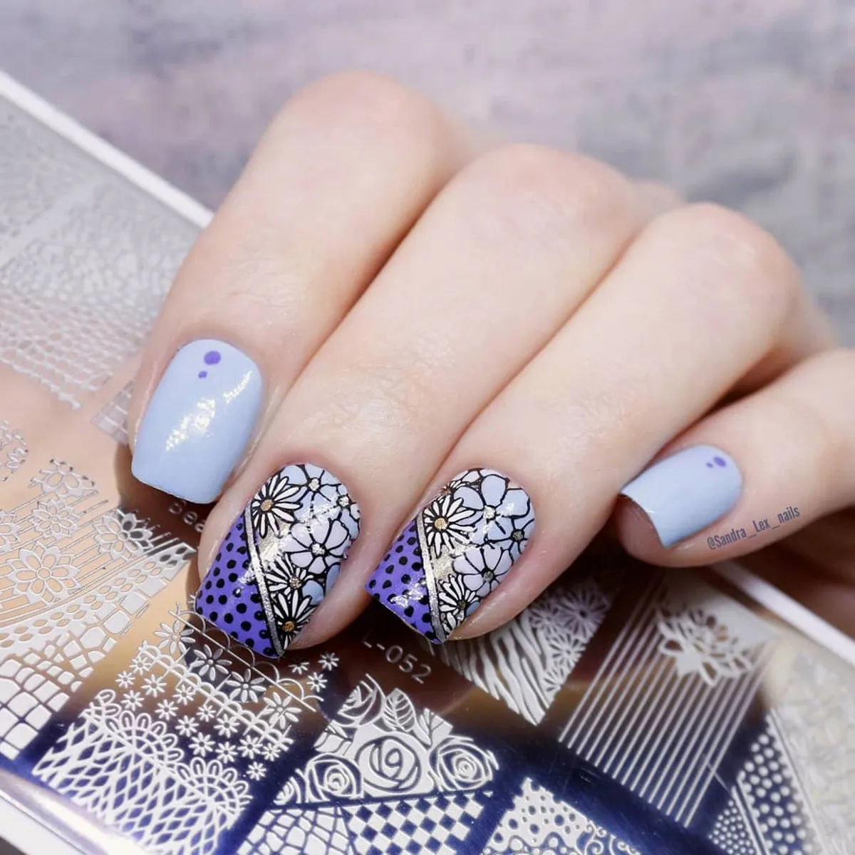 Beautybigbang штамповочная пластина из нержавеющей стали 6*12 см цветок Gingham лоскутное изображение пластины для штамповки ногтей XL-052