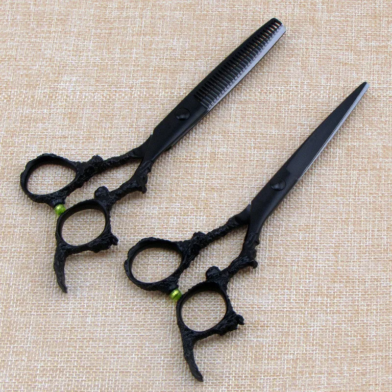 6 дюймов черный дракон ножницы для волос японская стрижка ножницы бритвы; ножницы для парикмахерских машинка для стрижки волос Детские Парикмахерские ножницы