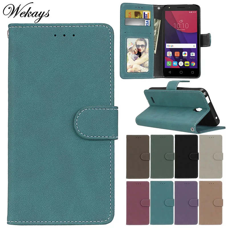 Wekays для Coque Alcatel Go Play Роскошный деловой кожаный флип-чехол One Touch OT7048 7048X чехол s |