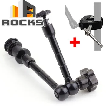 11" inch Articulating Magic Arm Suit for mounting HDMI Monitor LED lights Camera LF13 Arm Studio Accessories + Crab Pliers Clip