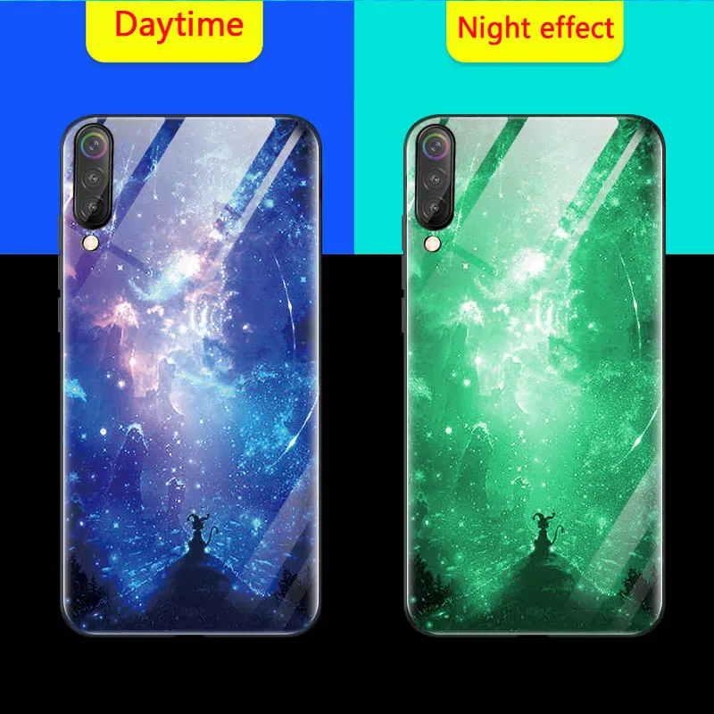 Чехол для телефона Lu mi nous s для Xiaomi mi 9 SE 8 Lite A2 PLAY Space Night Shine, стеклянный чехол для Red mi 5plus Note 8 7 pro 5, чехол