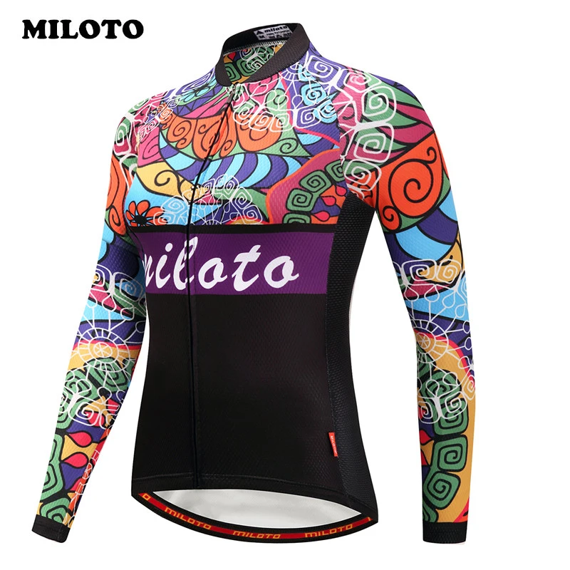 Miloto Pro Team зимняя велосипедная Джерси Женская Спортивная одежда для гонок из