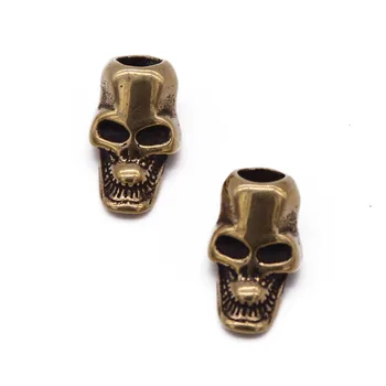 

EDC brass diy tool pendant skull head knife fall, buckle, cell phone pendant, umbrella pendant zipper head