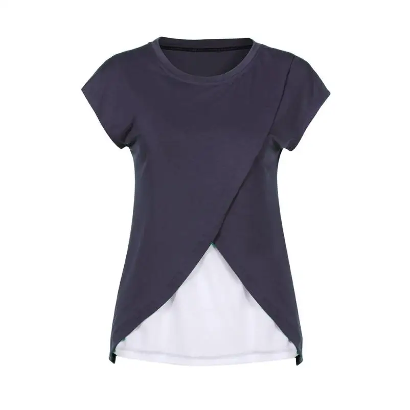 Женская одежда для кормящих мам топ с рукавами крылышками двухслойная блузка