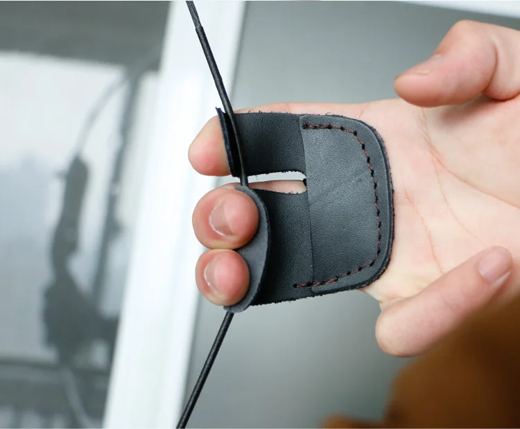 

leather archery finger tab