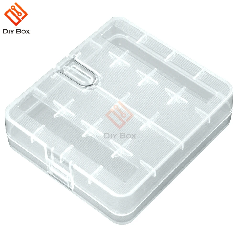 Портативный жесткий пластиковый чехол для 4 батарей 18650|case holder storage box|battery case holderhard