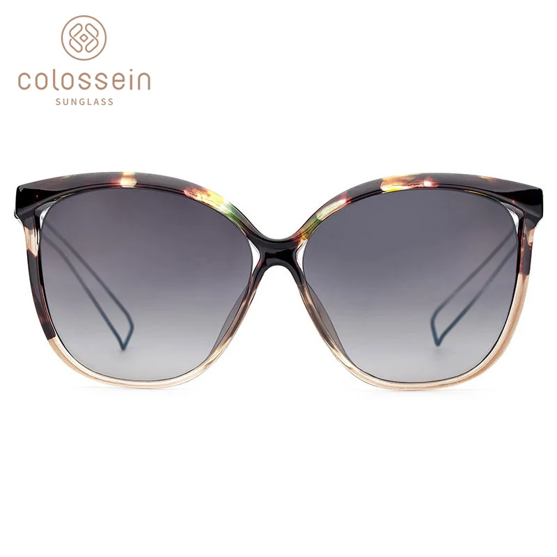 COLOSSEIN солнцезащитные очки женщины кошачий глаз модный бренд дизайнер UV400 солнцезащитные очки для мужчин металлические очки для улицы