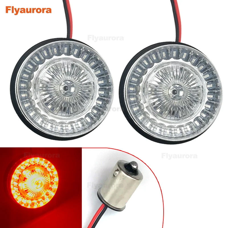 

2" bullet 1157 LED Inserts Turn Signal Light For Harley Touring Electra Tri Glide Sportster Softail Dyna 2011-17 Indicator Lamp