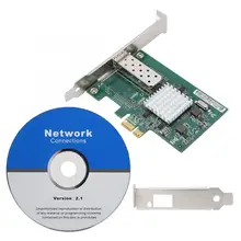 Для Intel 82576EB PCI-E один Порты и разъёмы гигабитный сетевой карты волоконно-оптический адаптер E1G42EF 10/100/1000 Мбит/с Скорость передачи данных