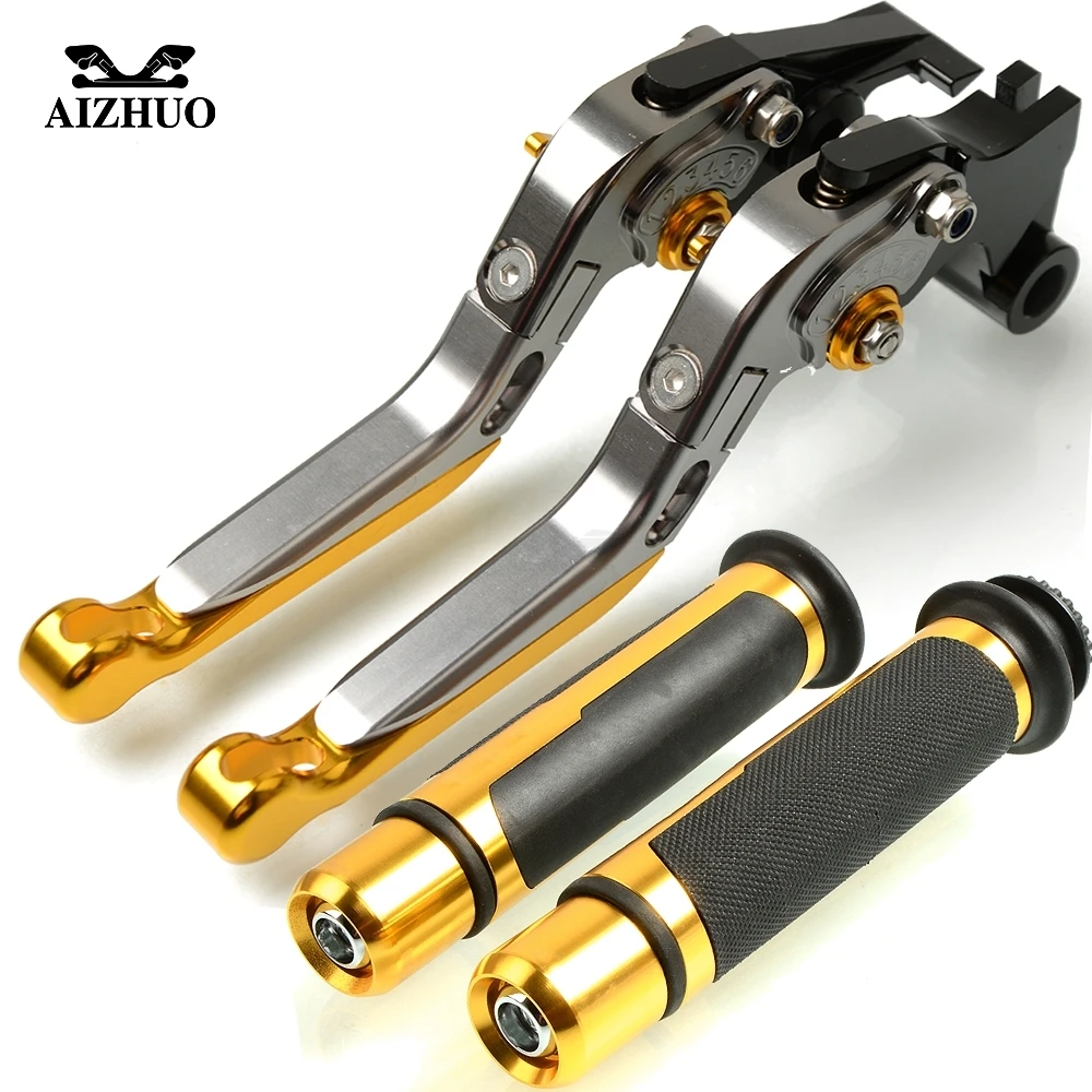 

Motorcycle Brake Clutch Lever Extendable Adjustable+Hand Grips For SUZUKI GSF 250 BANDIT GSF 600S BANDIT 1995-1999 1996 1997